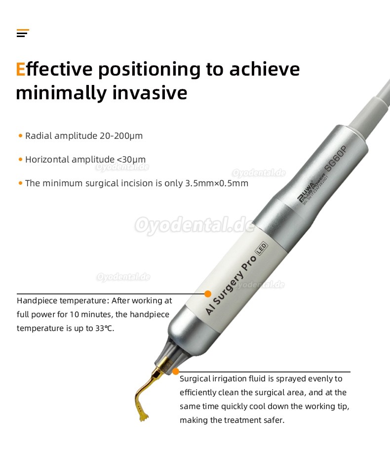 Pluspower® Ai Surgery Pro Dentale Piezochirurgie-Einheit Ultraschall-Piezo-Knochenchirurgiegerät